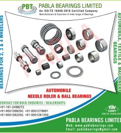 Needle Roller Bearings automobile ball bearings, Ball Racer Kit , Handle Bearing, Suspension Kit manufacturers exporters in Ludhiana Punjab india  +91-9501268200, +91-9501278691 https://www.pablabearings.com