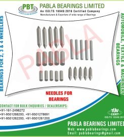 Needle Roller Bearings automobile ball bearings, Ball Racer Kit , Handle Bearing, Suspension Kit manufacturers exporters in Ludhiana Punjab india  +91-9501268200, +91-9501278691 https://www.pablabearings.com