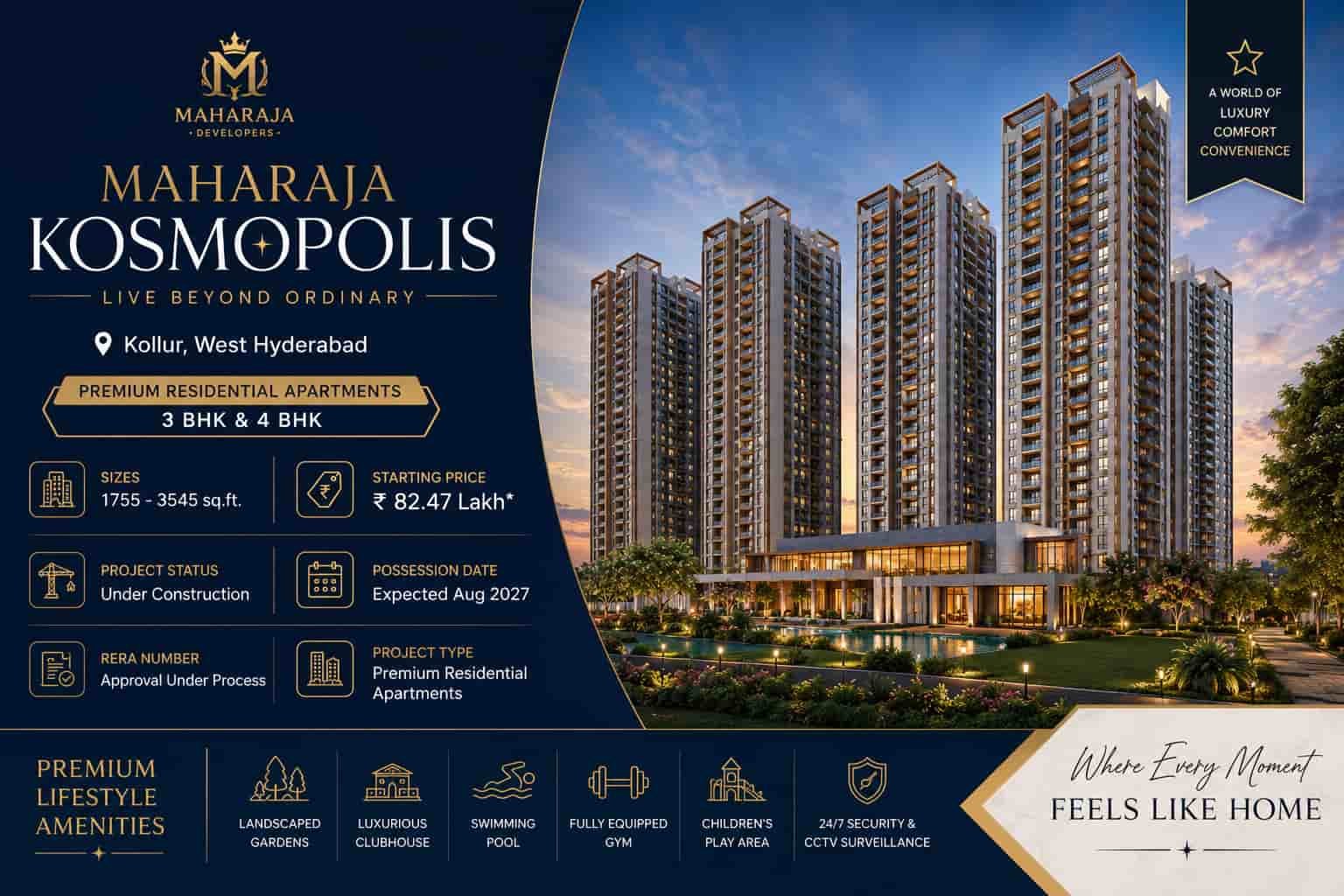 Luxury Apartments at Maharaja Kosmopolis Kollur Hyderabad