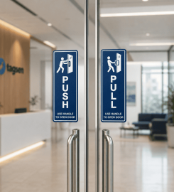 Custom Glass Door Signs for Offices & Shops