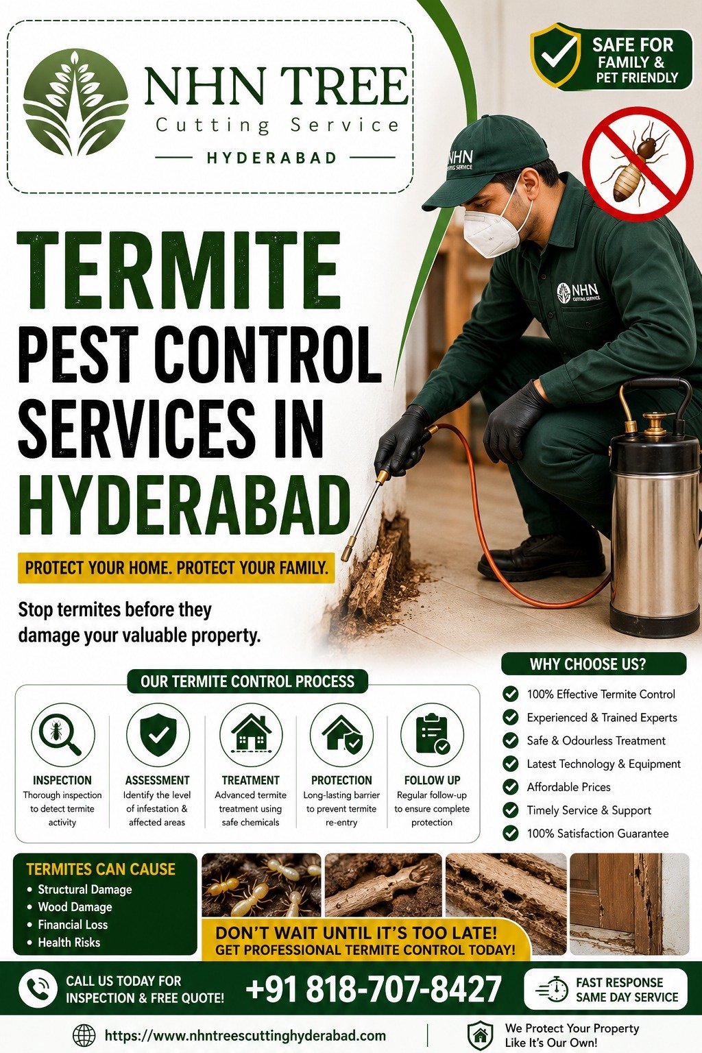 Termite Pest Control Services in Hyderabad – NHN Trees Cutting Hyderabad